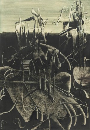 Alfred Lenica (1899 Pabianice - 1977 Warszawa), Pejzaż fantastyczny