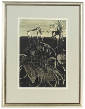 Alfred Lenica (1899 Pabianice - 1977 Warszawa), Pejzaż fantastyczny