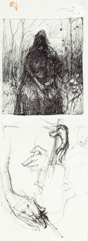 Jerzy Duda-Gracz (1941 Częstochowa - 2004 Łagów), Szkice do obrazu Jesień, 1981