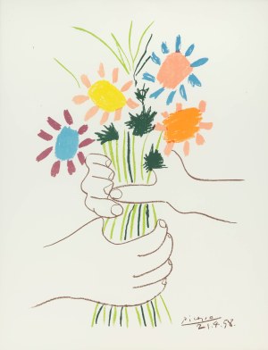 Pablo Picasso (1881 Malaga - 1973 Mougins), Bouquet de Fleurs, 1958