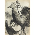 Marc Chagall (1887 Łoźno k. Witebska-1985 Saint-Paul de Vence), Sokół (Le Faucon) z cyklu Dekameron Boccaccia (Contes de Boccace), 1950