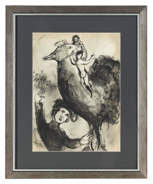 Marc Chagall (1887 Łoźno k. Witebska-1985 Saint-Paul de Vence), Sokół (Le Faucon) z cyklu Dekameron Boccaccia (Contes de Boccace), 1950