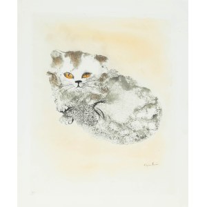 Leonor Fini (1908 Buenos Aires-1996 Saint Dye), Le Chaton (The Cat), 1977.