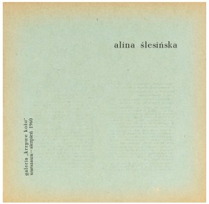 Alina Ślesińska (1922-1994), Bez tytułu (z teki Konfrontacje), 1960