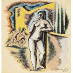 Jerzy Skarżyński (1924-2004), Para prac - kompozycje z trzema postaciami