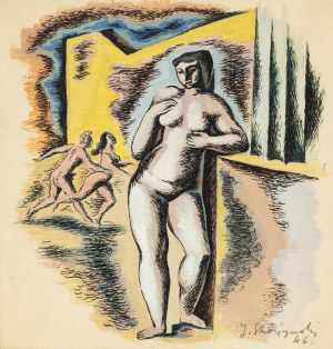 Jerzy Skarżyński (1924-2004), Para prac - kompozycje z trzema postaciami