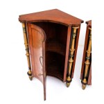 Pair of English corner cabinets painted in the style of the Adams brothers - 19th century