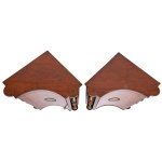 Pair of English corner cabinets painted in the style of the Adams brothers - 19th century