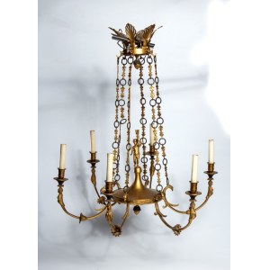 Lustre de style Empire en bronze doré - France, XIXe siècle