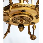 Lustre de style Empire en bronze doré - France, XIXe siècle
