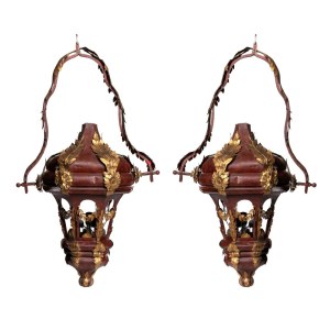 Paire de lanternes de style néo-renaissance - Venise, XIXe siècle