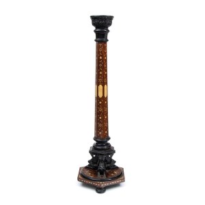 Inlaid vase stand - Milan area, 19th century