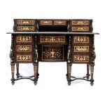 Bureau Mazarin incrusté d'ivoire - Italie, XIXe siècle