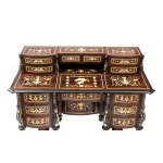 Bureau Mazarin incrusté d'ivoire - Italie, XIXe siècle