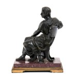 Bronze grand tour sculpture depicting Roman emperor - Italy, 19th Century