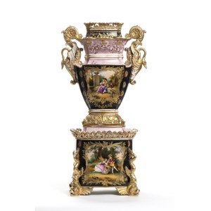 JACOB PETIT (1796 - 1868) Porcelánová váza - Francúzsko, 19. storočie