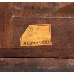 MAPLE & CO. Rolling cabinet with glass display case - 19th century