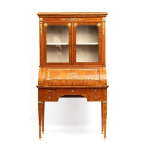 MAPLE & CO. Rolling cabinet with glass display case - 19th century