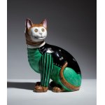 (attribuito a) Émile Gallé (Nancy 1846 - Nancy 1904) Cat-shaped sculpture - Late 19th - early 20th century