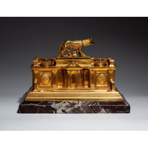 Encrier en bronze doré - Rome, XIXe siècle