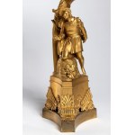 Pair of French gilded bronze candlesticks - France, mid-19th century