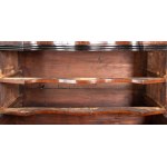 Commode ancienne avec plateau à lattes et incrustation d'os - Région Lombardie-Vénétie, XVIIIe siècle