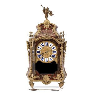 Boulle-style mantel clock signed B. Baltazar Paris - France, 19th Century
