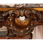 Pair of Louis XV-style side tables in carved and gilded wood - Central Italy, first half of 19th century
