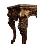 Pair of Louis XV-style side tables in carved and gilded wood - Central Italy, first half of 19th century