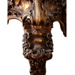 Pair of Louis XV-style side tables in carved and gilded wood - Central Italy, first half of 19th century