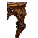 Pair of Louis XV-style side tables in carved and gilded wood - Central Italy, first half of 19th century