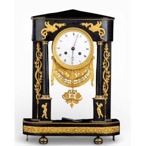 JEAN-JOSEPH ROBIN (1781 - 1856) Black Belgian marble mantel clock - Paris, circa 1815
