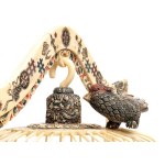 Chinese ornamental bone cage - 19th century