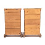 Pair of Italian walnut nightstands - Northern Italy, 19th century