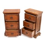 Pair of Italian walnut nightstands - Northern Italy, 19th century