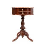 Biedermeier-style flower-shaped work table - Denmark, late 19th century