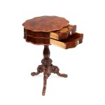 Biedermeier-style flower-shaped work table - Denmark, late 19th century