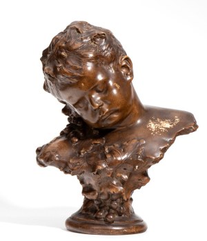 FRIEDRICH GOLDSCHEIDER (1845 - 1897) Terracotta bust - Austria, 19th century