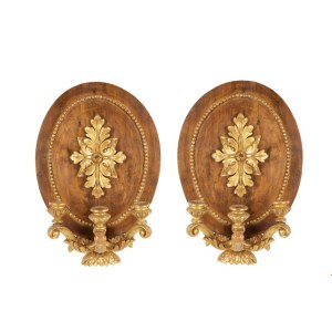 Pair of three-light wall sconces - 19th century