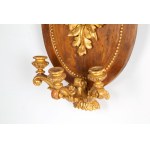 Pair of three-light wall sconces - 19th century