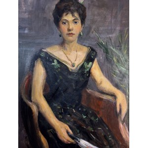 ANONIMO, Portrait of a Woman with a Fan