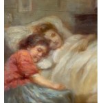 UNIDENTIFIED SIGNATURE, Family scene in an interior