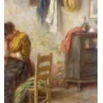 UNIDENTIFIED SIGNATURE, Family scene in an interior