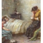 UNIDENTIFIED SIGNATURE, Family scene in an interior