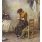 UNIDENTIFIED SIGNATURE, Family scene in an interior