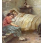 UNIDENTIFIED SIGNATURE, Family scene in an interior