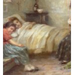 UNIDENTIFIED SIGNATURE, Family scene in an interior