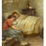 UNIDENTIFIED SIGNATURE, Family scene in an interior