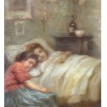 UNIDENTIFIED SIGNATURE, Family scene in an interior