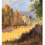 ANONIMO, Landscape with old farmhouse and figures